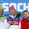 Сочи 2014, сноуборд: призёры в мужском параллельном гигантском слаломе словенец Жан Кошир (бронза), россиянин Вик Уайлд (золото) и швейцарец Невин Гальмарини (бронза)