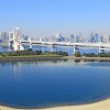 Токио-2020, олимпийские объекты: Вид на Радужный мост, соединяющий остров Одайба и центр Токио