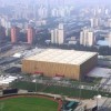 Пекинский Олимпийский Дворец Баскетбола с высоты птичьего полёта
